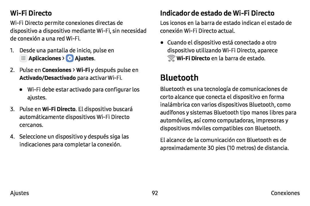 Indicador de estado de Wi-FiDirecto Galaxy Tab S2 9.7 T-Mobile