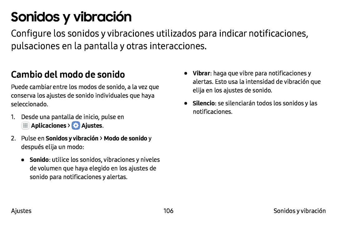 Cambio del modo de sonido Galaxy Tab S2 9.7 T-Mobile