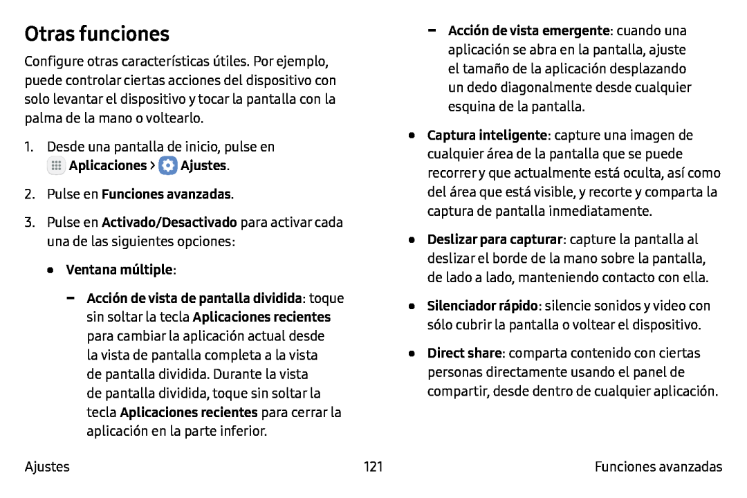 Otras funciones