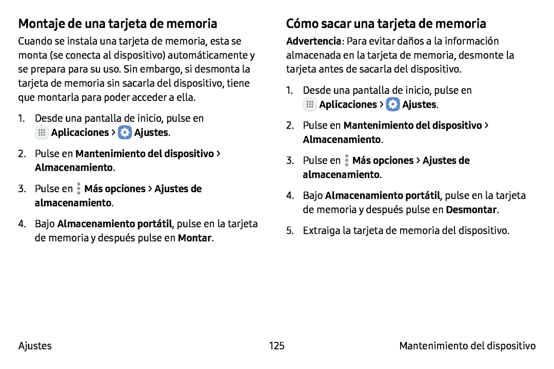 Montaje de una tarjeta de memoria Galaxy Tab S2 9.7 T-Mobile