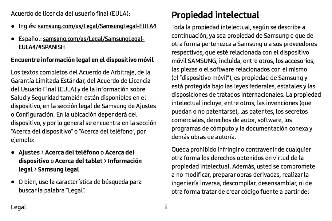 Propiedad intelectual Galaxy Tab S2 9.7 T-Mobile