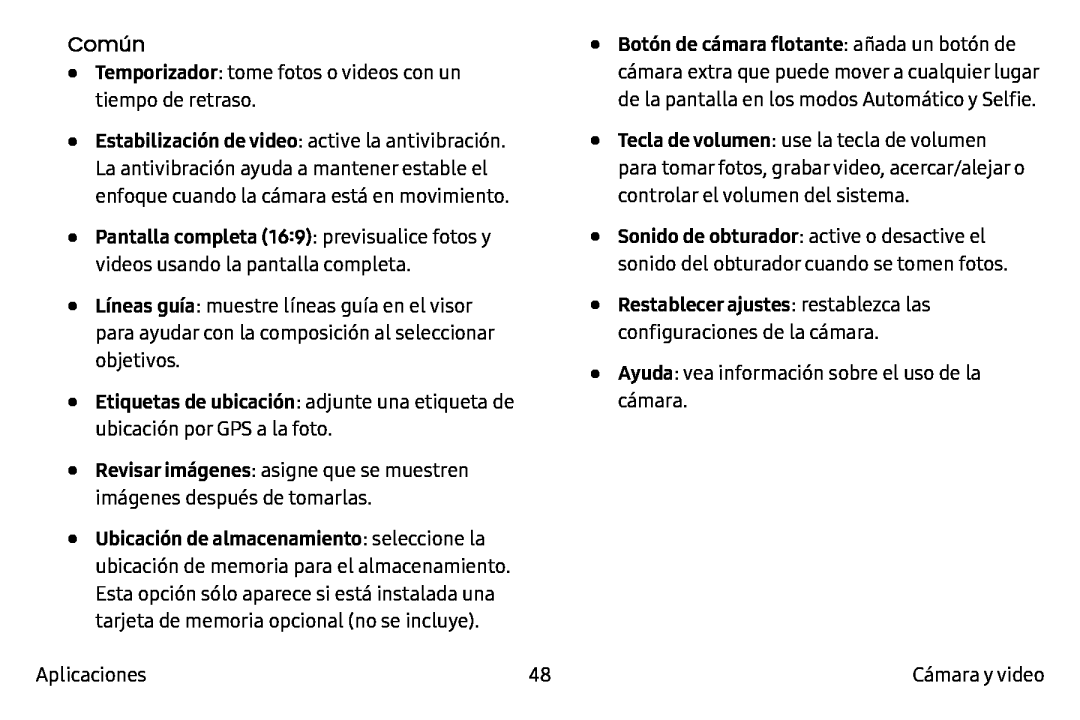 Restablecer ajustes: restablezca las configuraciones de la cámara Galaxy Tab S2 9.7 T-Mobile