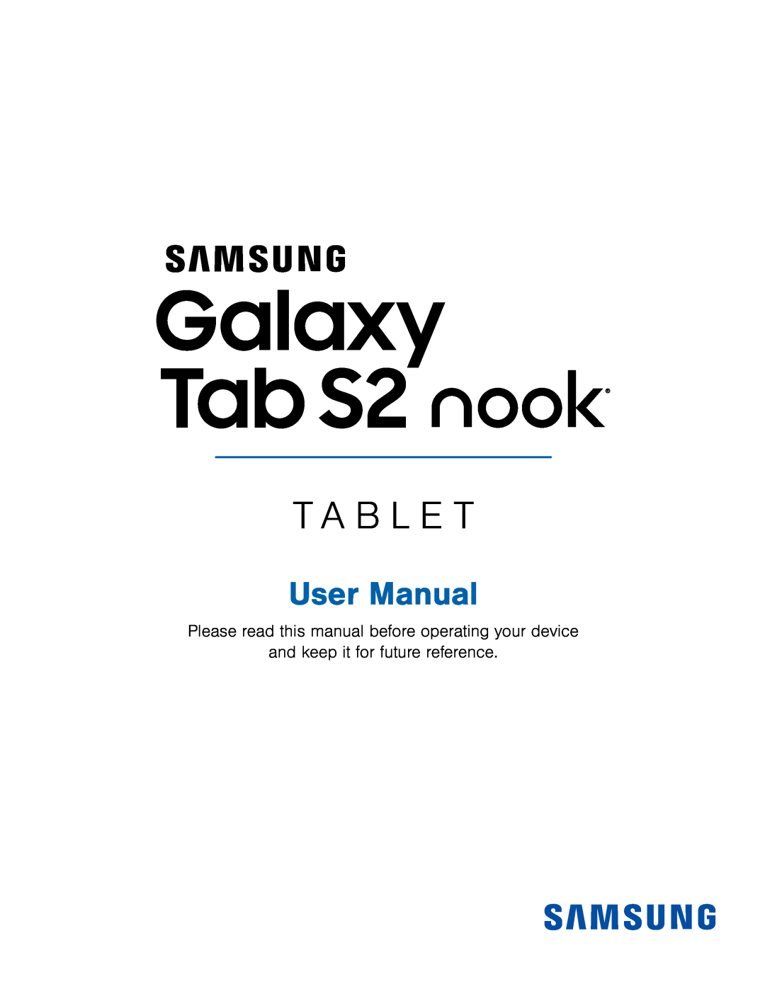 and keep it for future reference Galaxy Tab S2 8.0 NOOK Wi-Fi