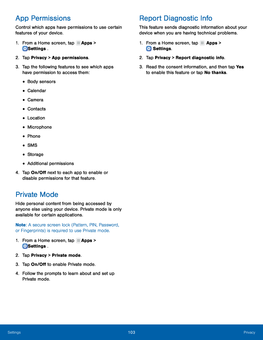 Report Diagnostic Info Galaxy Tab S2 8.0 NOOK Wi-Fi