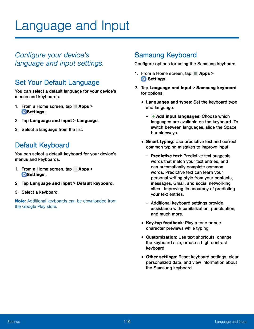 Default Keyboard Galaxy Tab S2 8.0 NOOK Wi-Fi