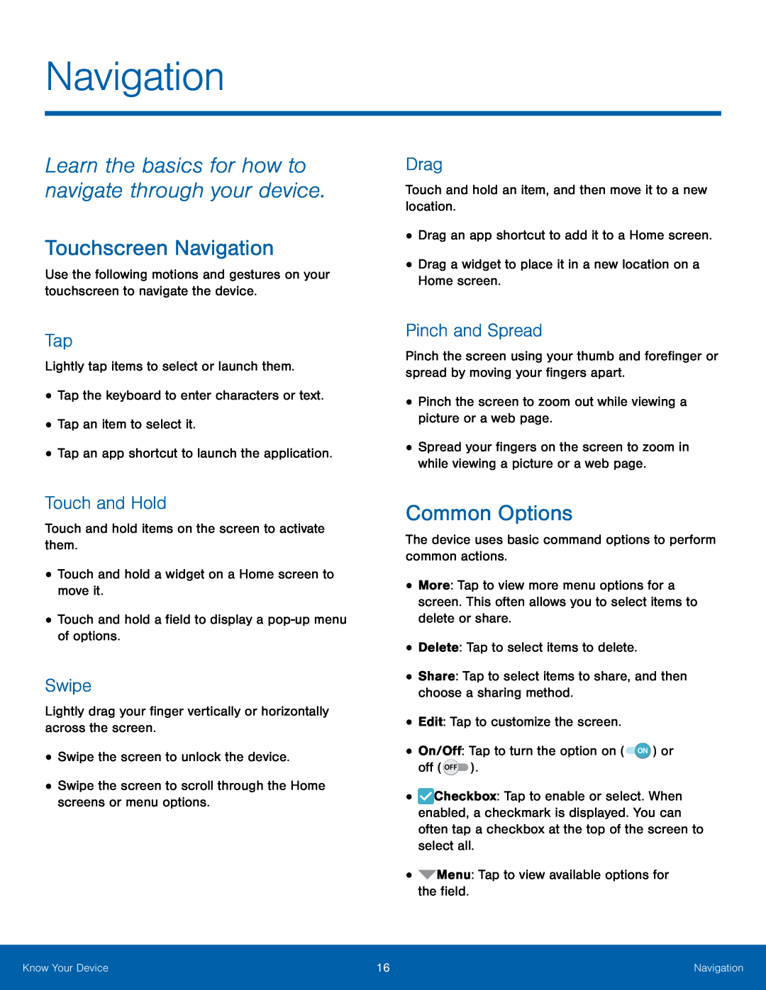 Learn the basics for how to navigate through your device Galaxy Tab S2 8.0 NOOK Wi-Fi