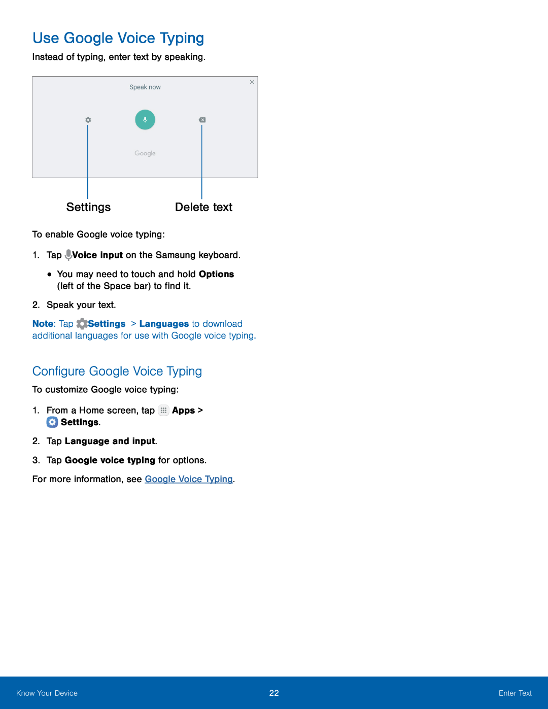 Use Google Voice Typing Galaxy Tab S2 8.0 NOOK Wi-Fi