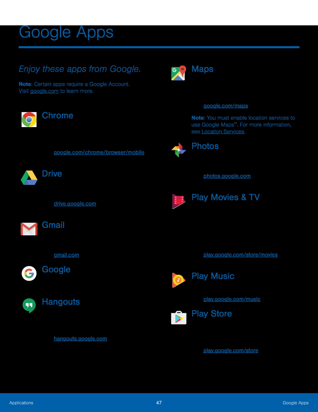 Enjoy these apps from Google Chrome