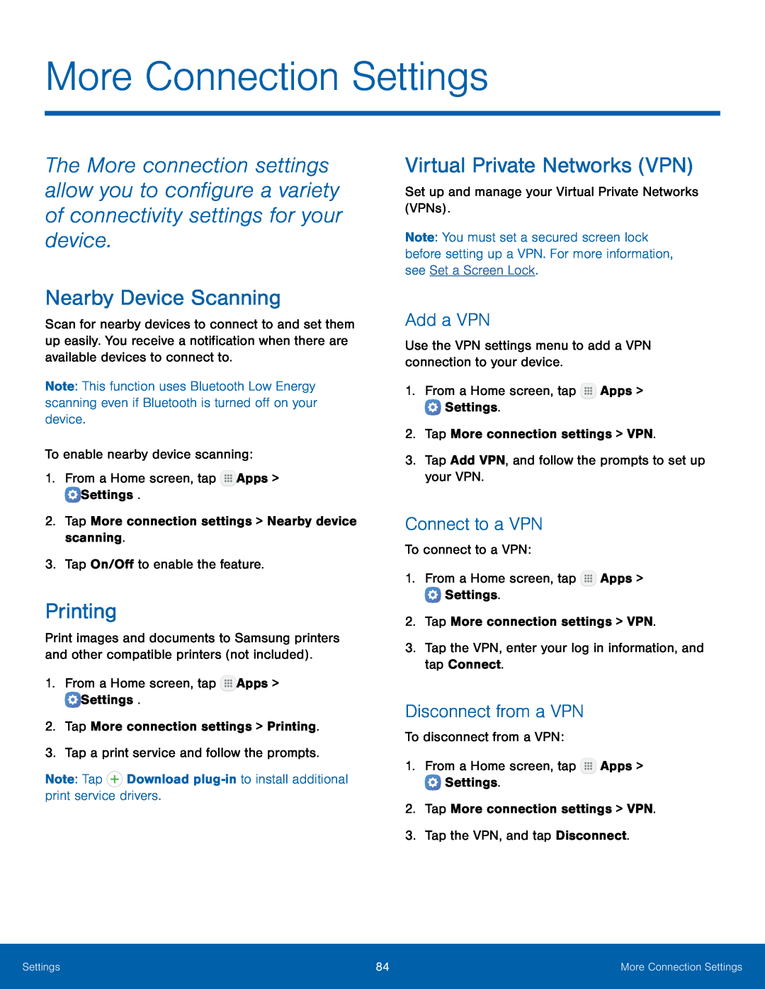 Connect to a VPN Galaxy Tab S2 8.0 NOOK Wi-Fi