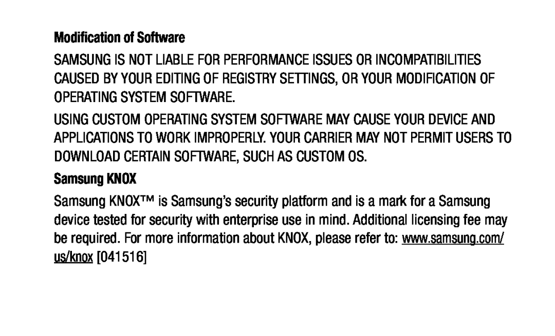 Modification of Software Galaxy Tab S2 8.0 Wi-Fi