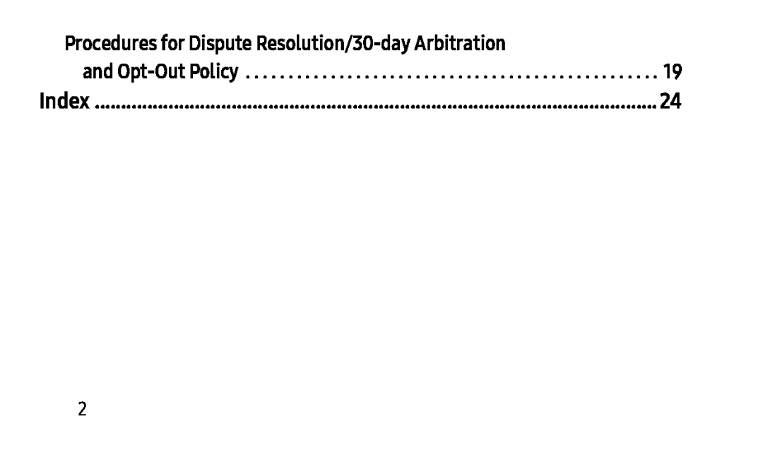 Procedures for Dispute Resolution/30-dayArbitration Galaxy Tab S2 8.0 Wi-Fi