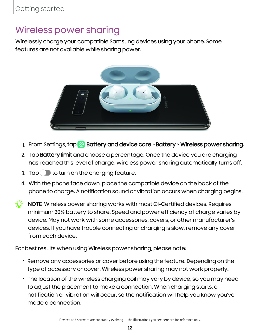 Wireless power sharing Galaxy S10 AT&T