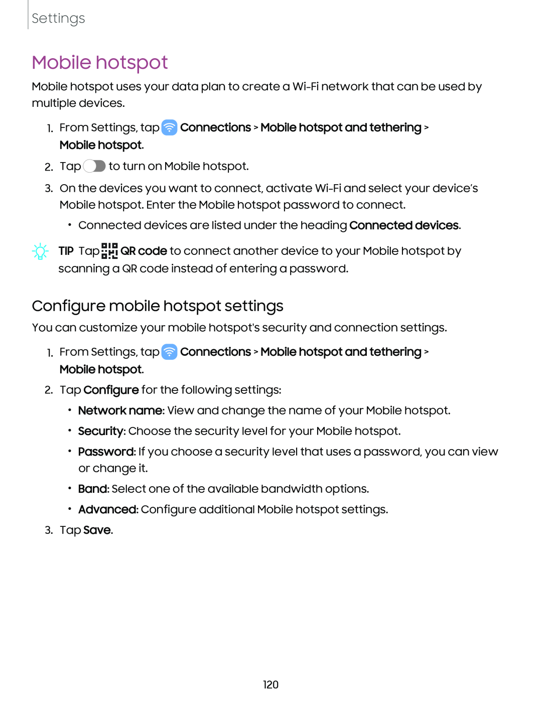 Mobile hotspot Galaxy S10 AT&T