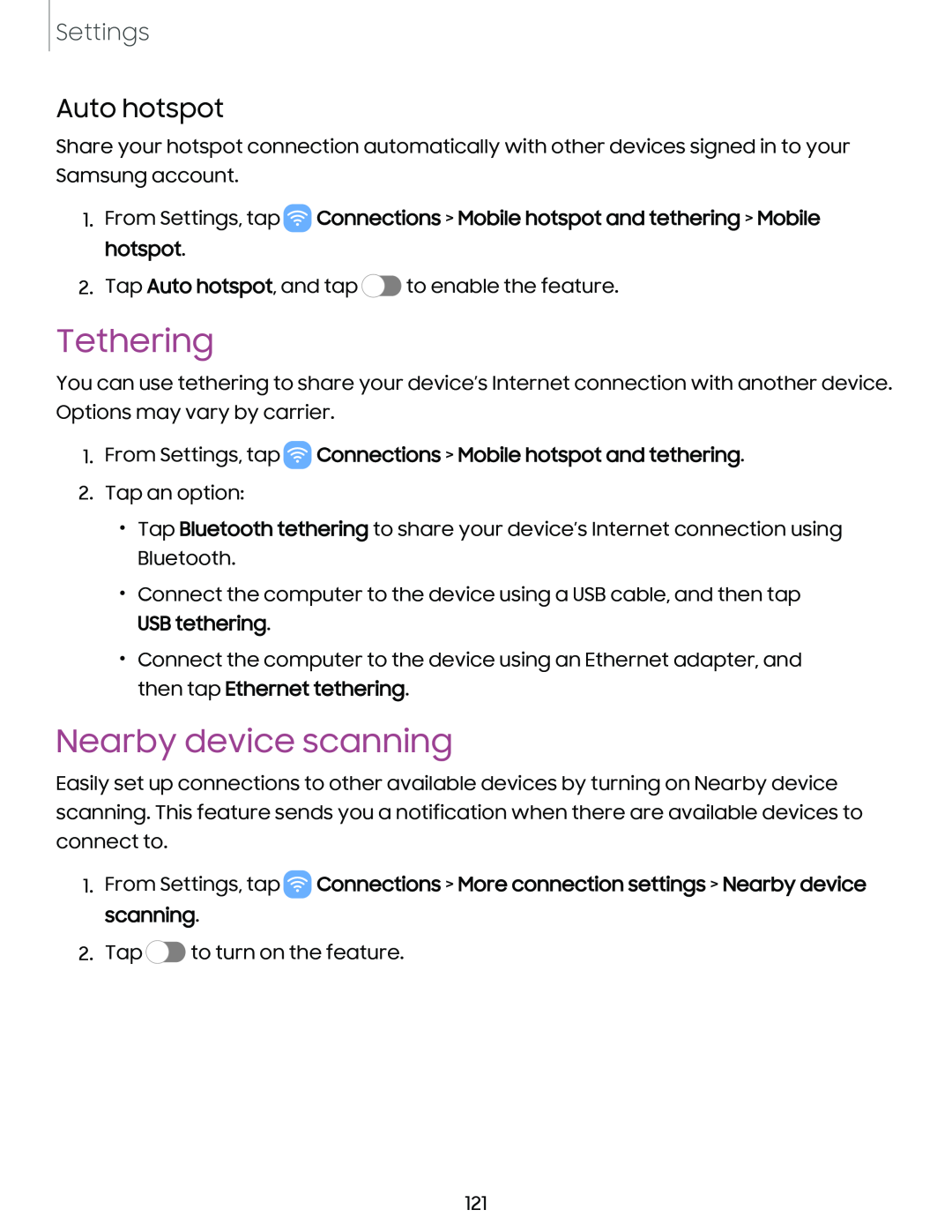 Auto hotspot Galaxy S10 AT&T