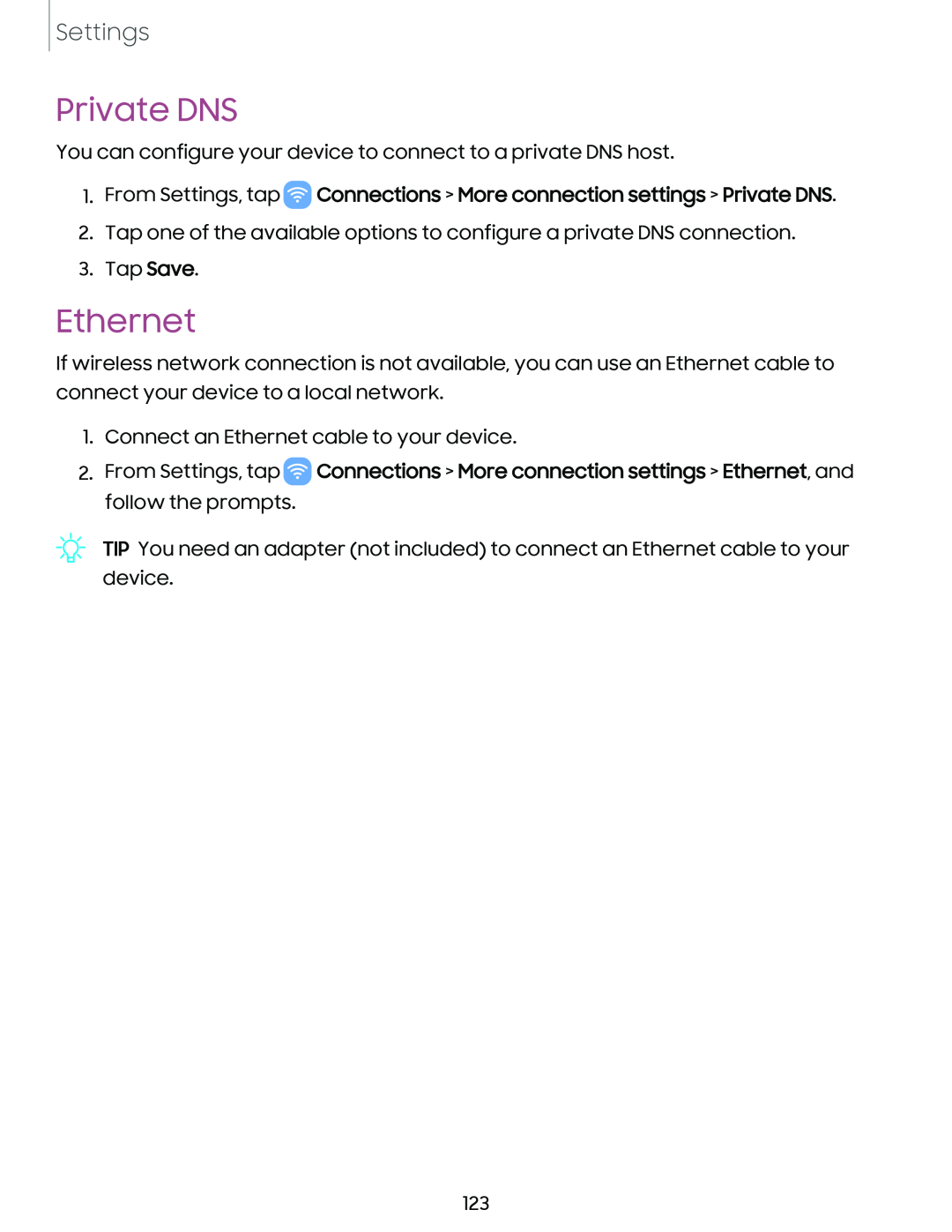 Private DNS Galaxy S10 AT&T