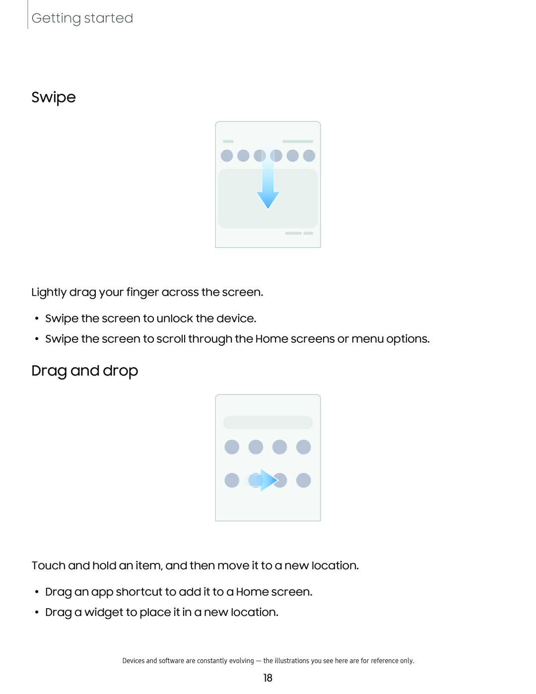 Drag and drop Galaxy S10 AT&T