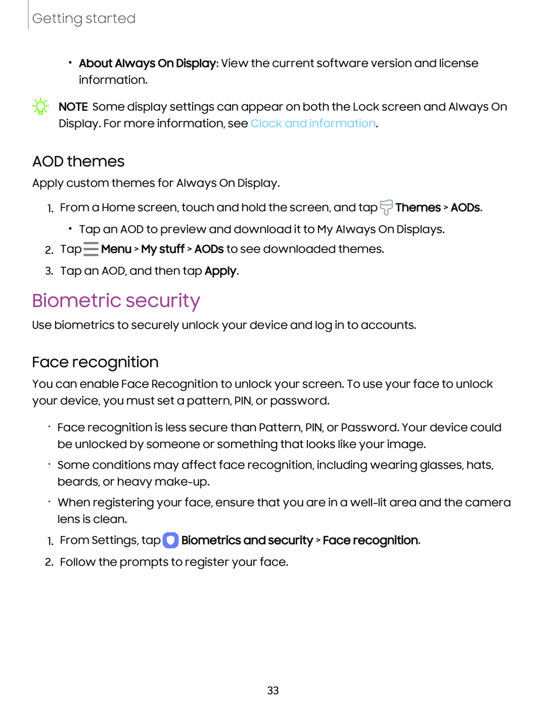 Face recognition Galaxy S10 AT&T