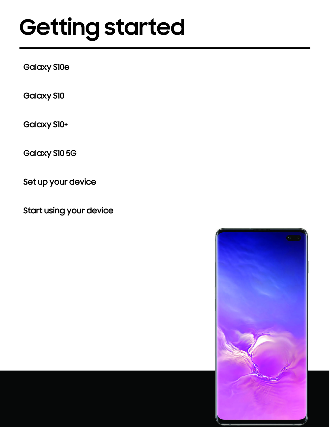 Getting started Galaxy S10 AT&T