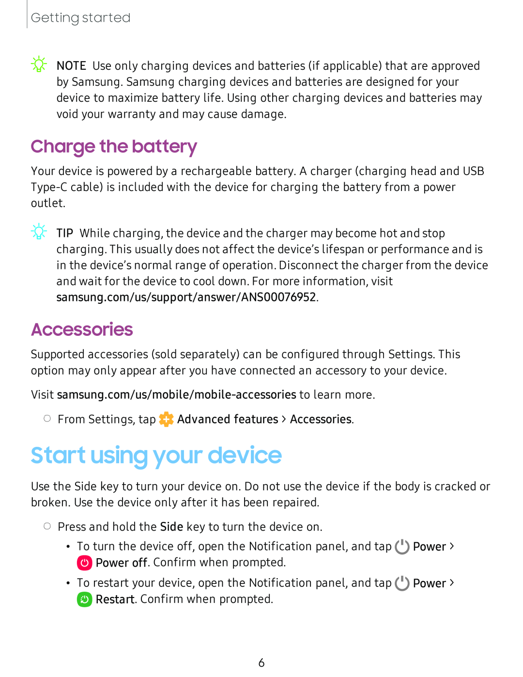 Charge the battery Galaxy Tab A 10.5 Verizon