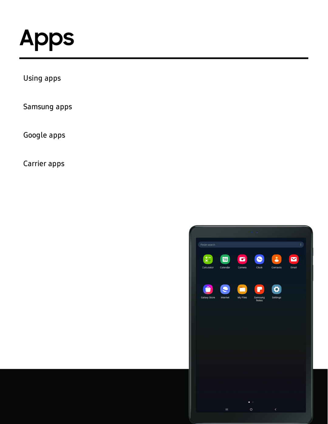 Apps Galaxy Tab A 10.5 Verizon