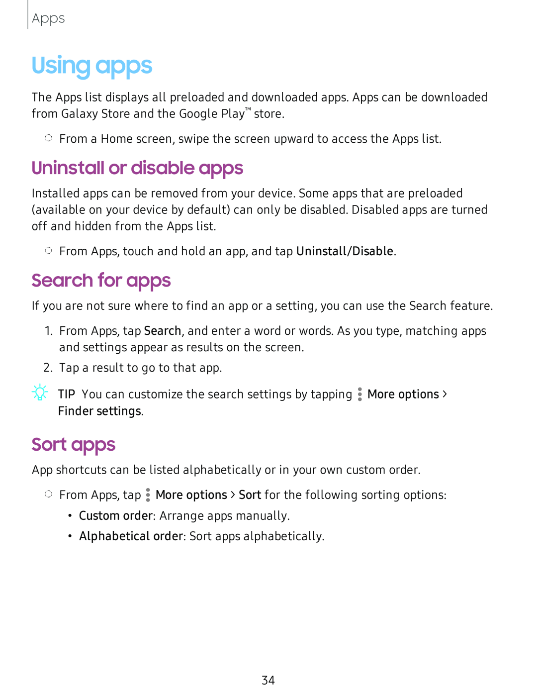 Uninstall or disable apps Galaxy Tab A 10.5 Verizon