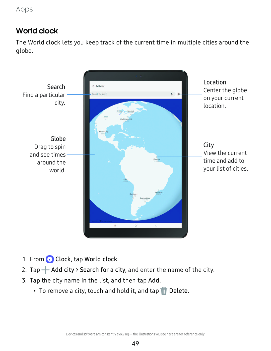 Location Galaxy Tab A 10.5 Verizon