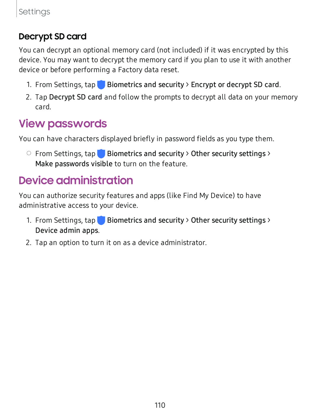 Device administration Galaxy Tab A 10.5 Sprint