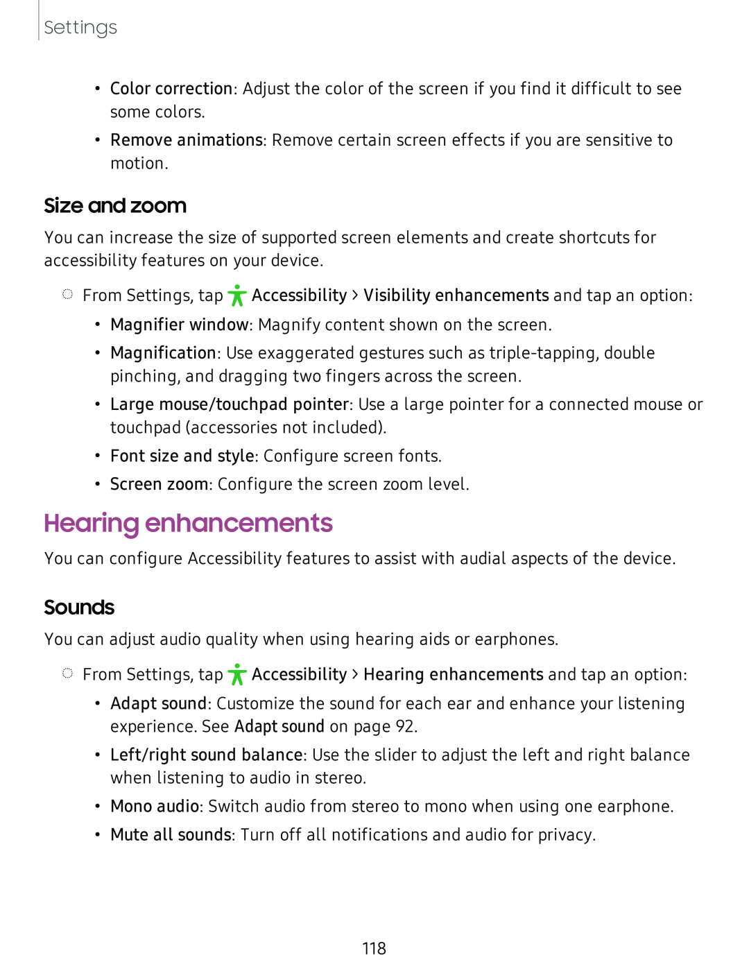 Hearing enhancements Galaxy Tab A 10.5 Sprint