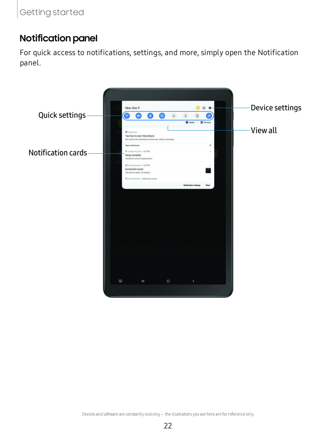 Device settings Galaxy Tab A 10.5 Sprint