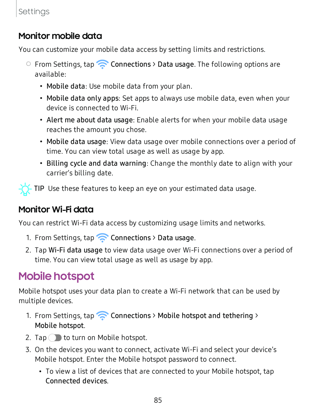 Mobile hotspot Galaxy Tab A 10.5 Sprint