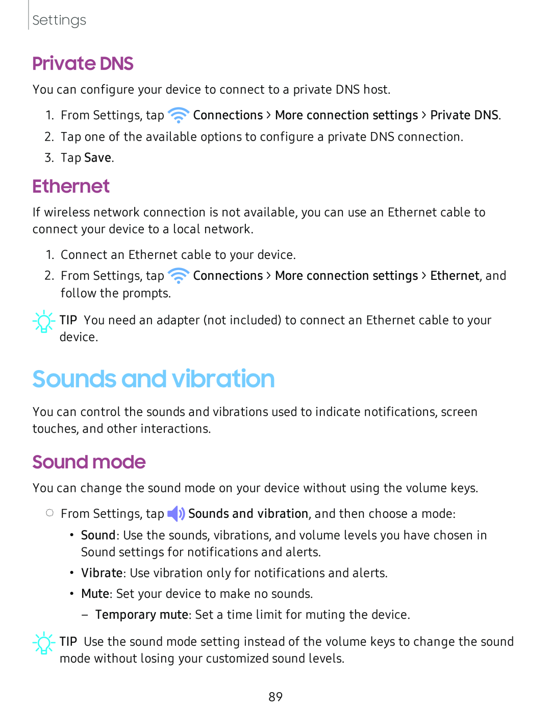 Sounds and vibration Galaxy Tab A 10.5 Sprint