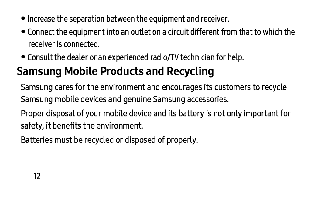 Samsung Mobile Products and Recycling