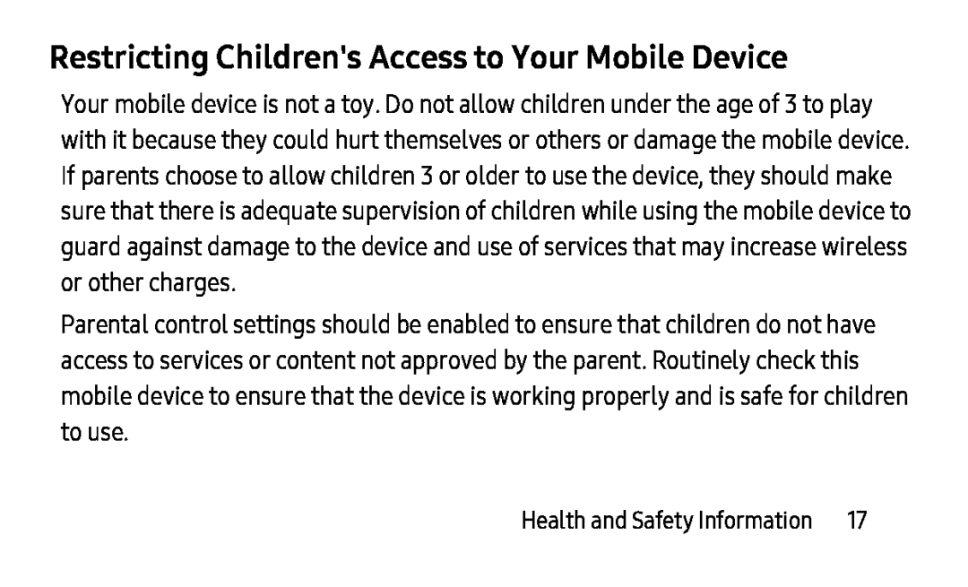 Restricting Children's Access to Your Mobile Device Galaxy Tab A 10.5 Wi-Fi