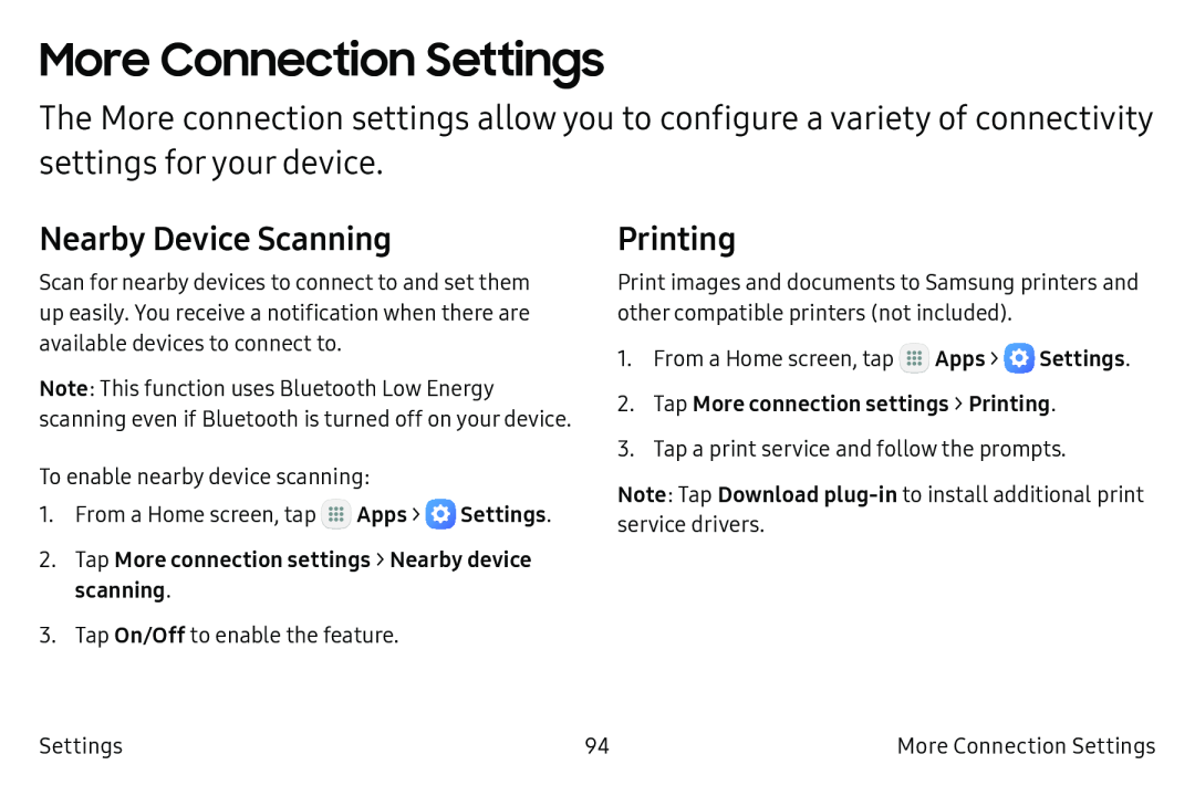 Printing Galaxy Tab A 10.5 Wi-Fi