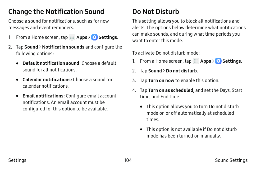 Change the Notification Sound Do Not Disturb