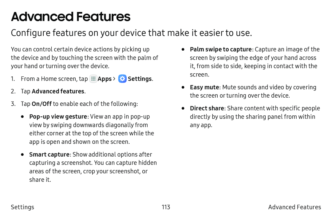 Advanced Features Galaxy Tab A 10.5 Wi-Fi