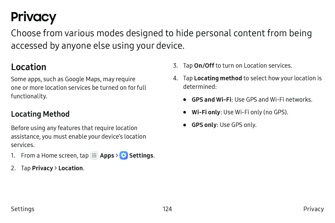 Locating Method Galaxy Tab A 10.5 Wi-Fi