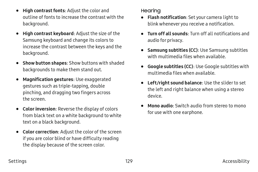 Mono audio Galaxy Tab A 10.5 Wi-Fi