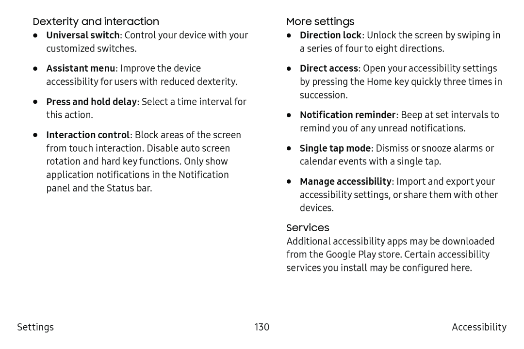 Manage accessibility Galaxy Tab A 10.5 Wi-Fi