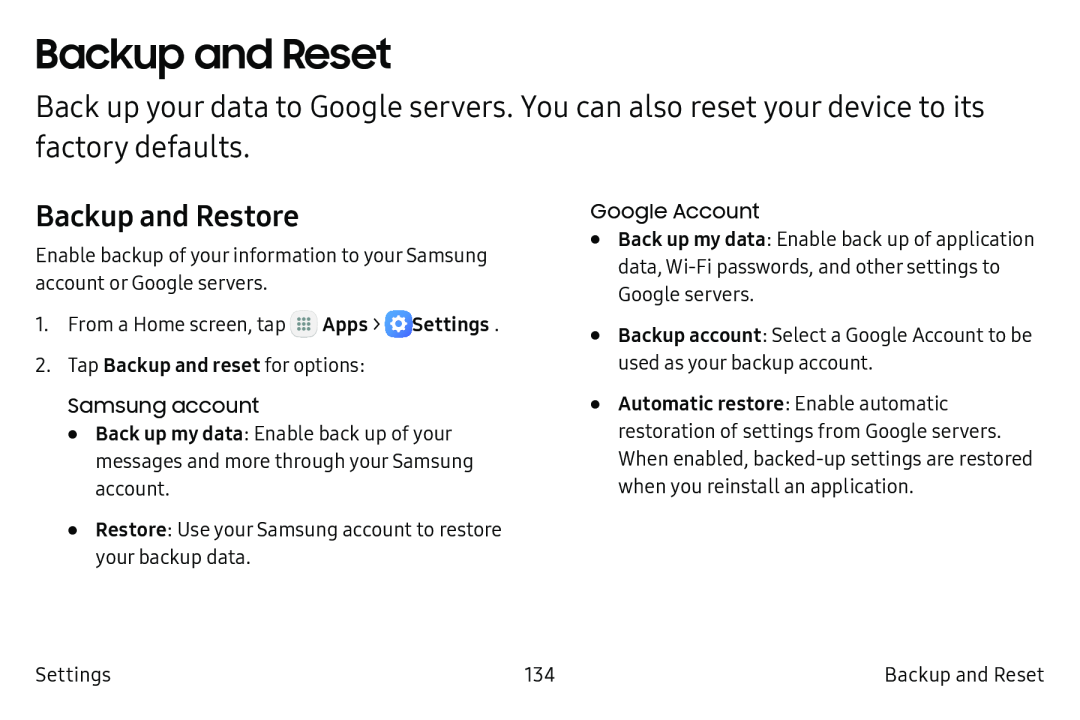 Backup and Restore Galaxy Tab A 10.5 Wi-Fi