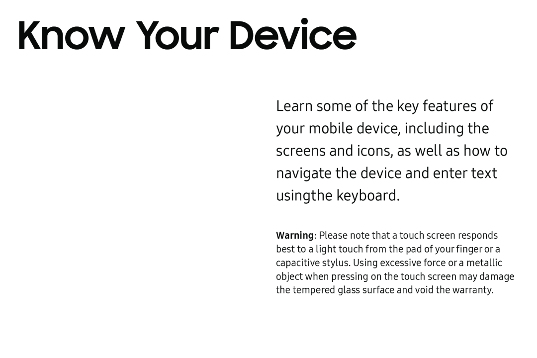 Know Your Device