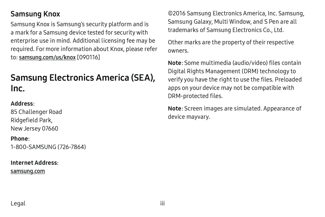 Samsung Electronics America (SEA), Inc Galaxy Tab A 10.5 Wi-Fi