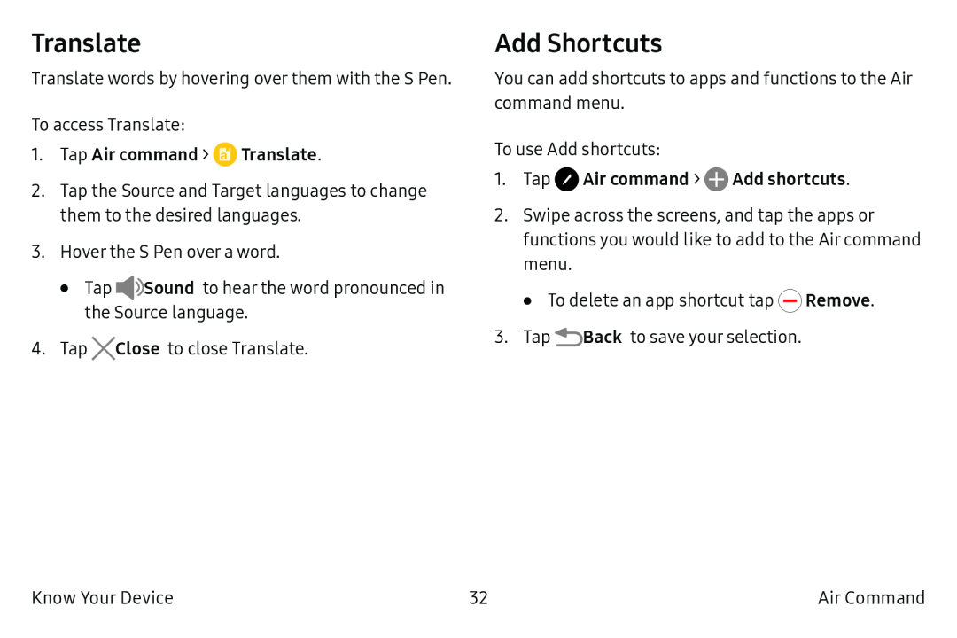 Add Shortcuts Galaxy Tab A 10.5 Wi-Fi