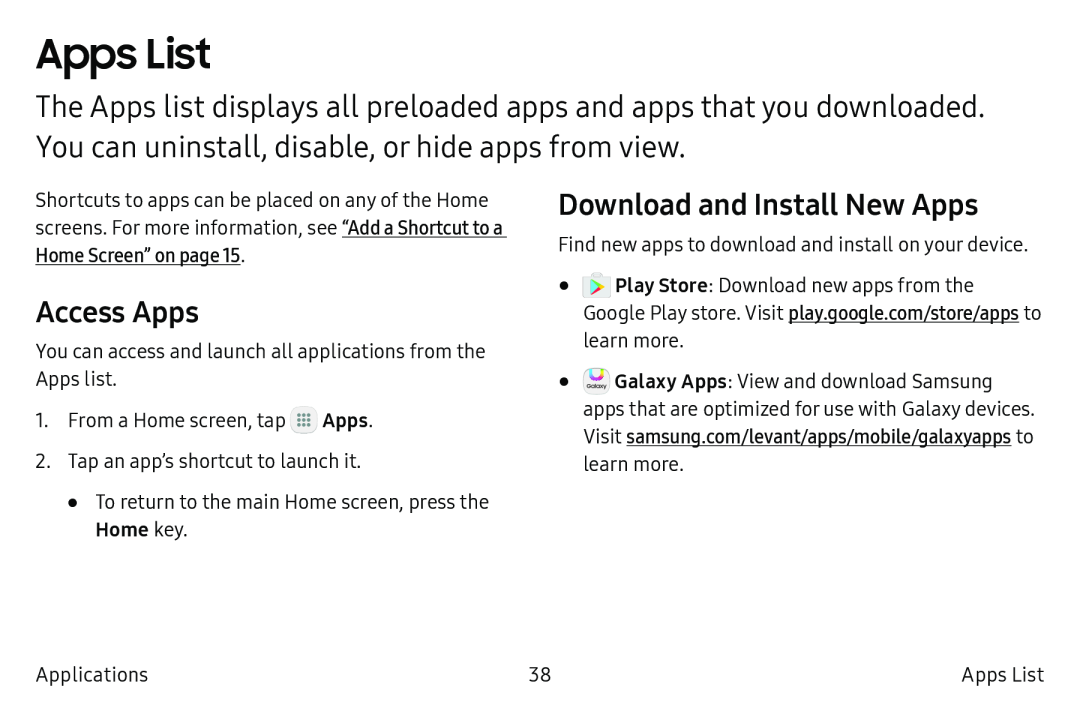 Access Apps Download and Install New Apps