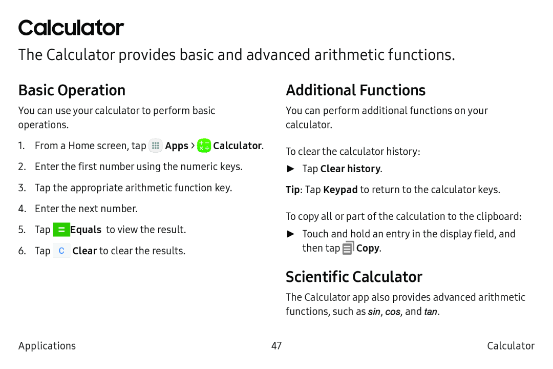 Scientific Calculator Galaxy Tab A 10.5 Wi-Fi