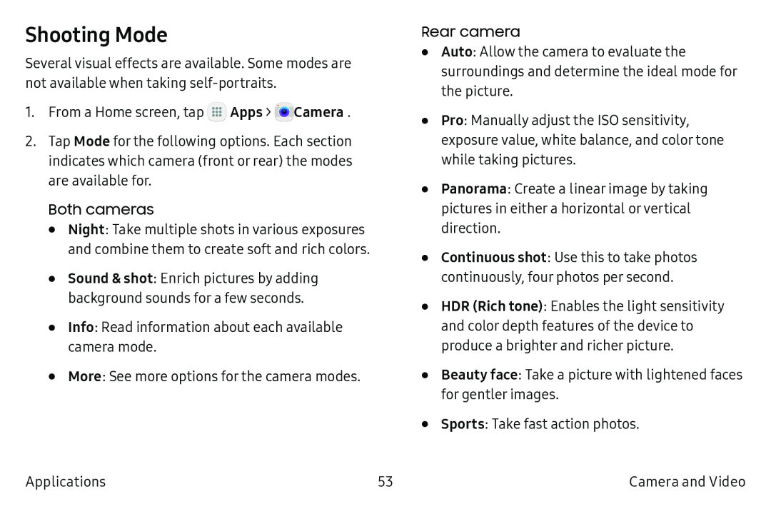 Shooting Mode Galaxy Tab A 10.5 Wi-Fi