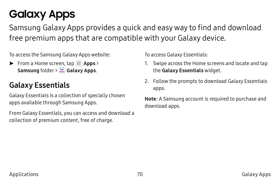 Galaxy Apps Galaxy Tab A 10.5 Wi-Fi