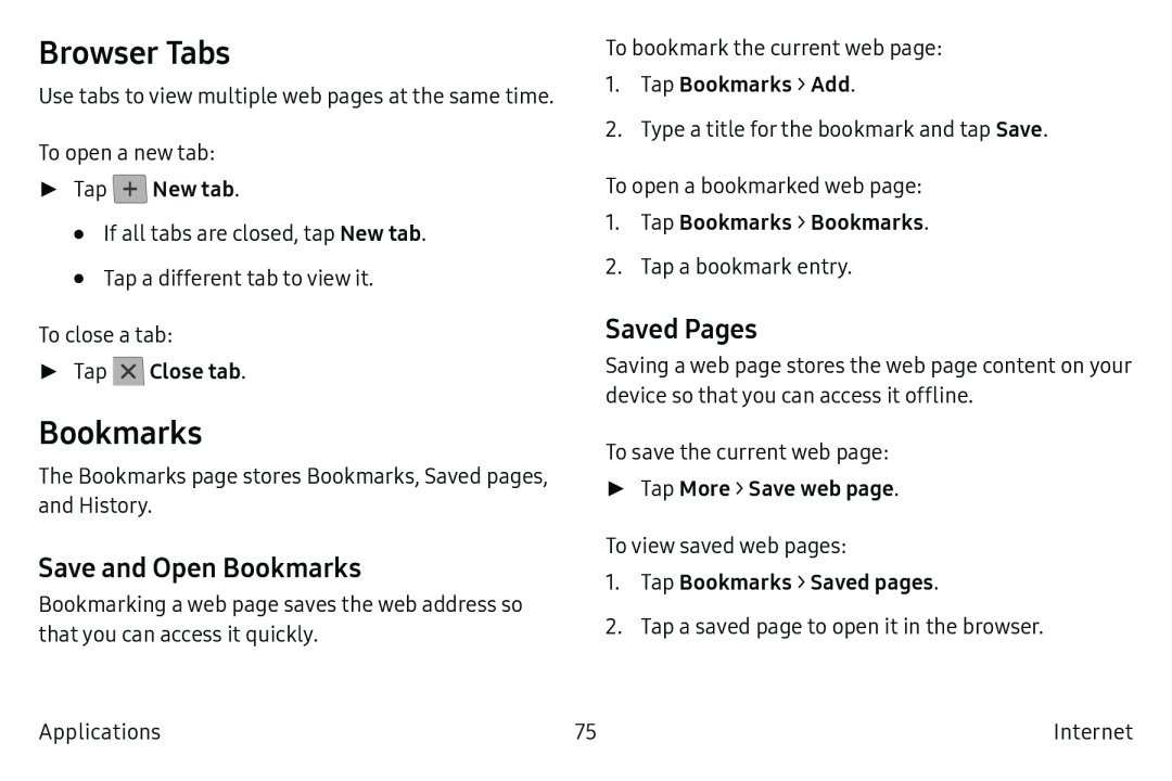 Save and Open Bookmarks Saved Pages