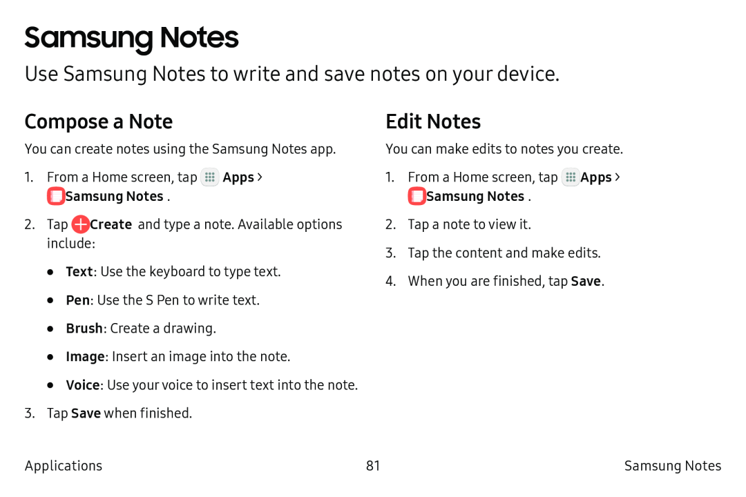 Edit Notes Galaxy Tab A 10.5 Wi-Fi