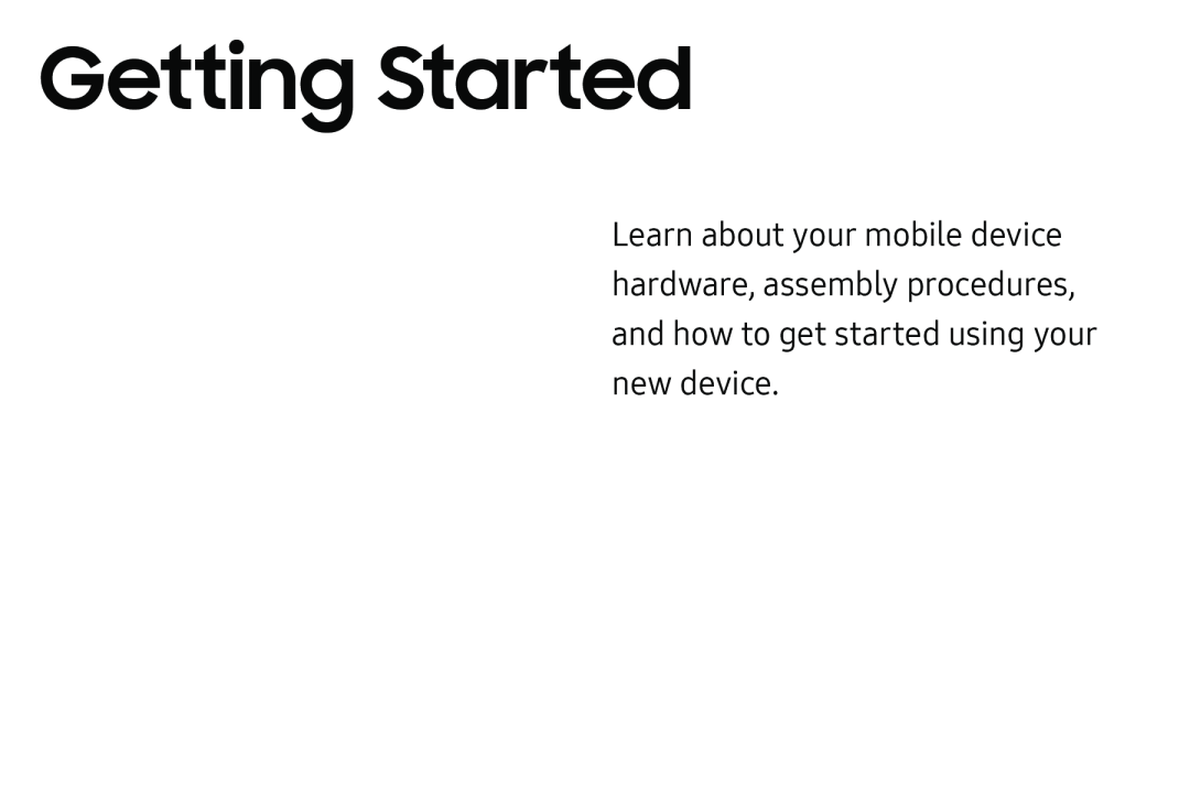 Getting Started Galaxy Tab A 10.5 Wi-Fi